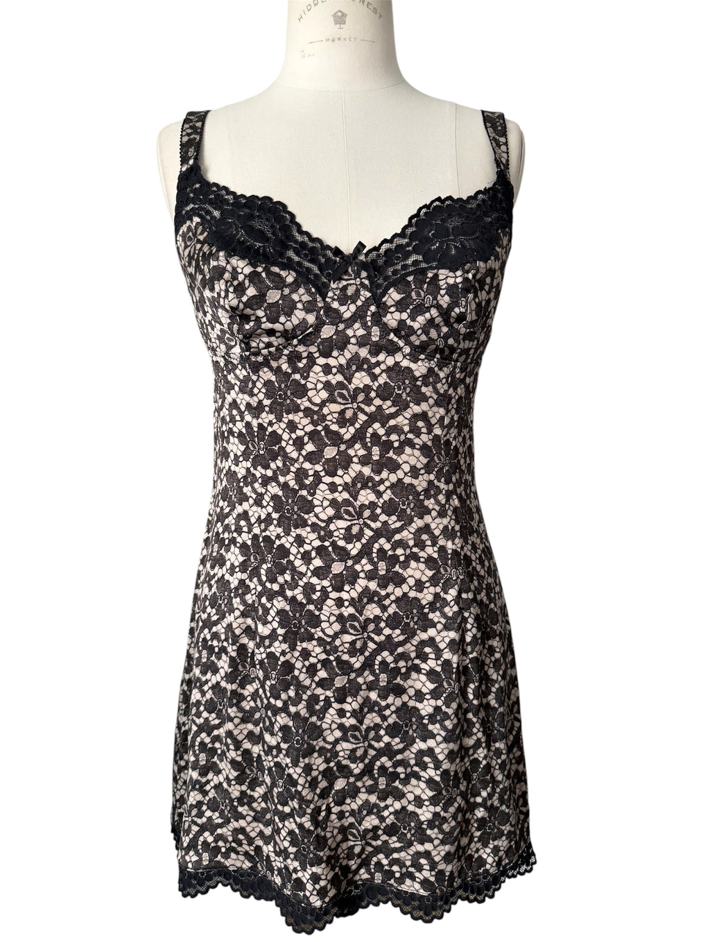 Dolce & Gabbana 2000s mini dress silk lace print