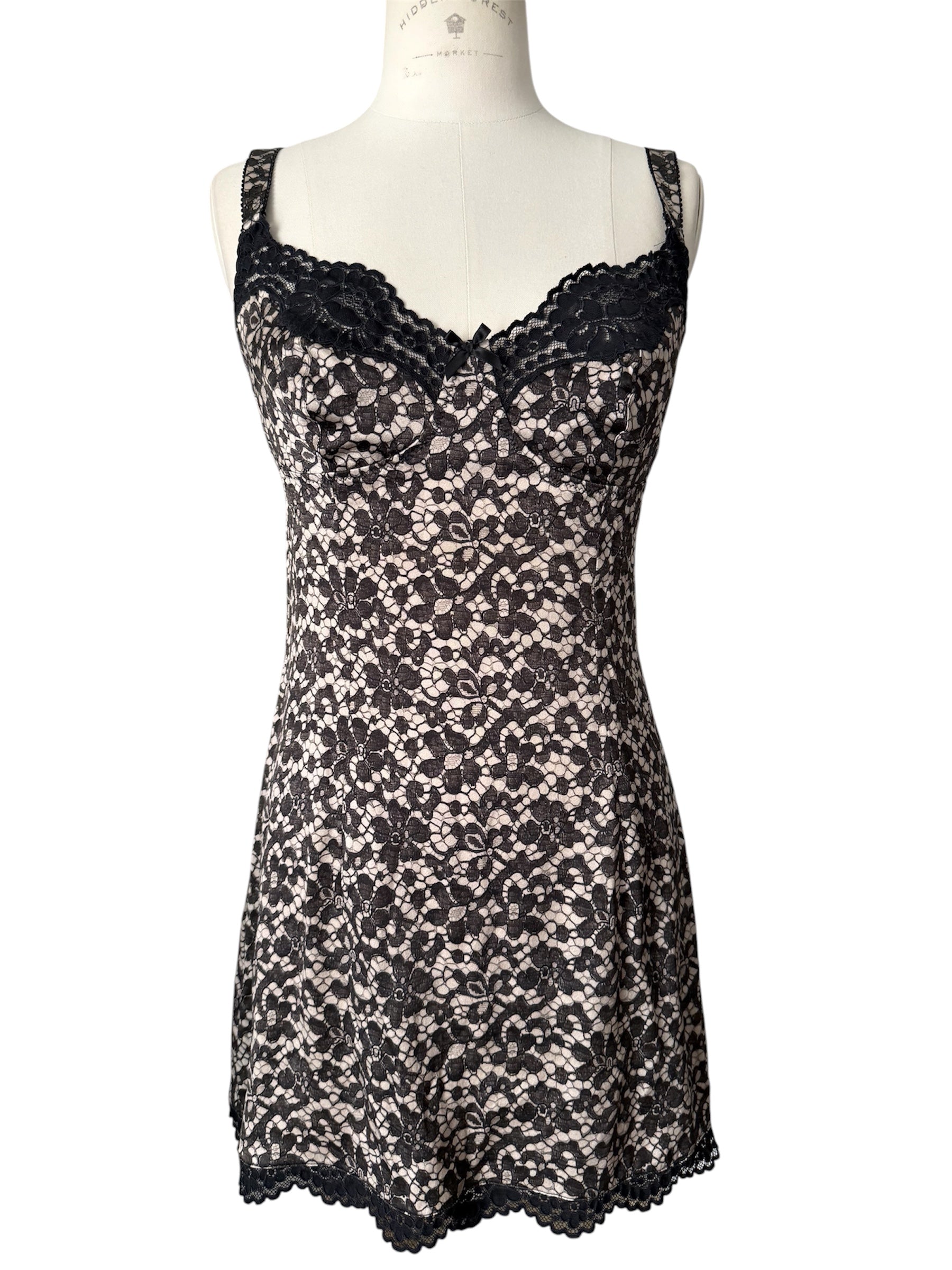Dolce & Gabbana 2000s mini dress silk lace print