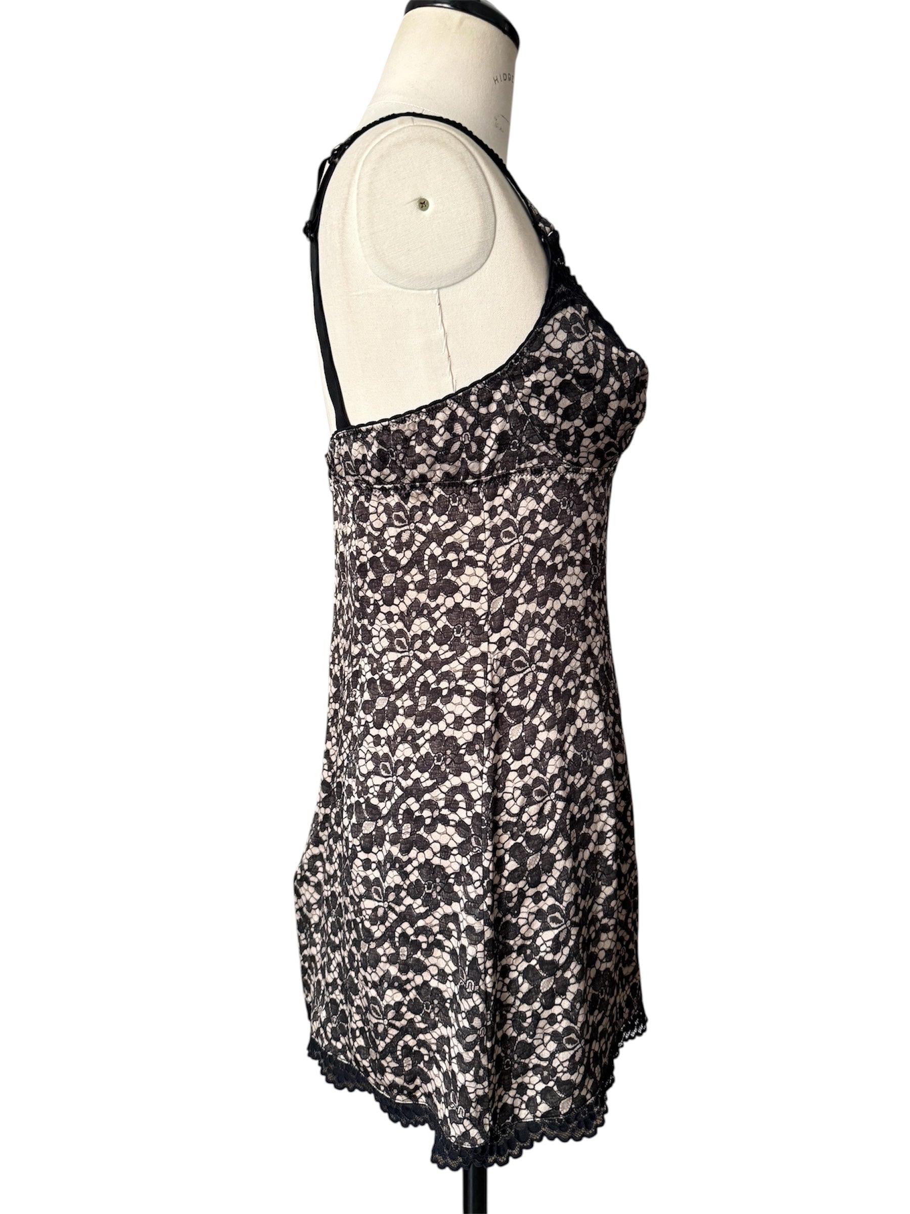 Dolce & Gabbana 2000s mini dress silk lace print