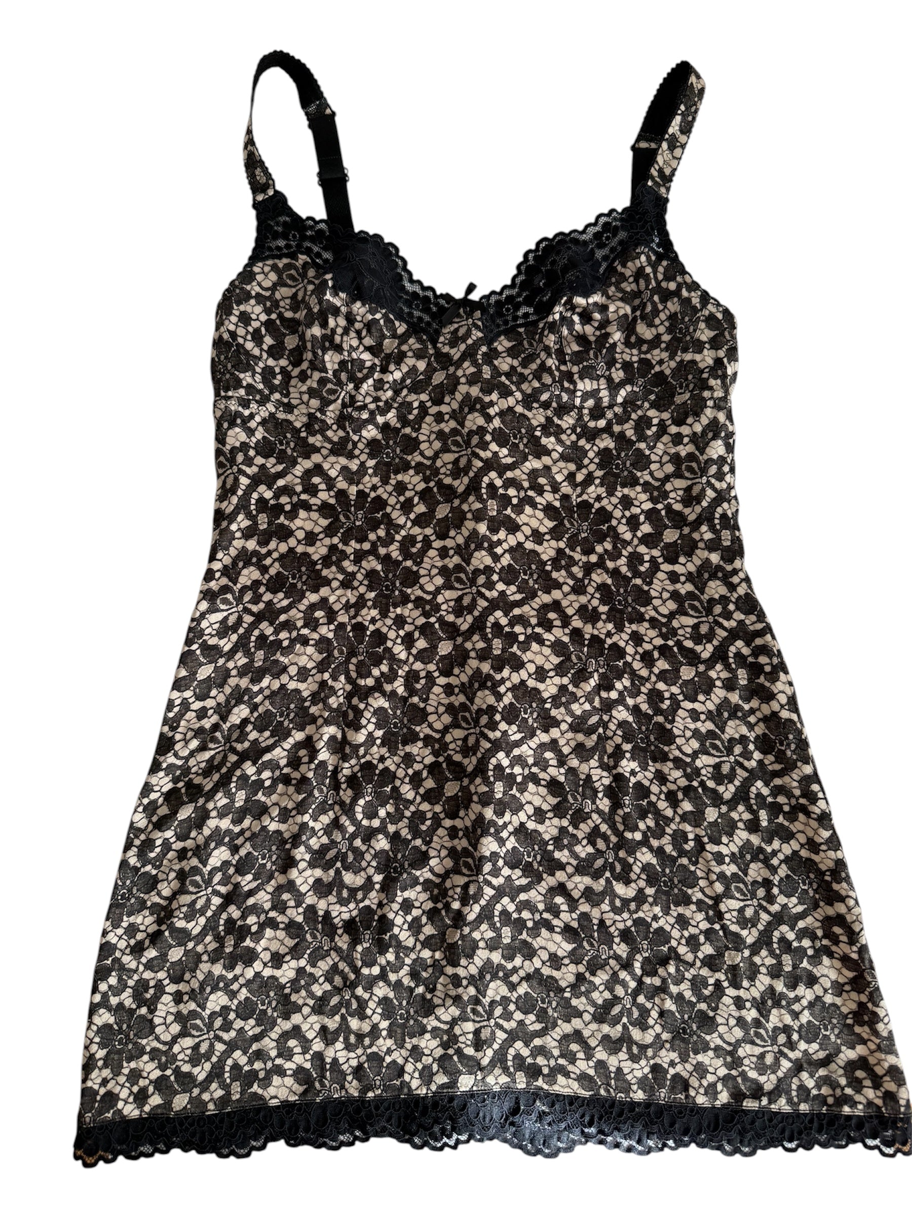 Dolce & Gabbana 2000s mini dress silk lace print