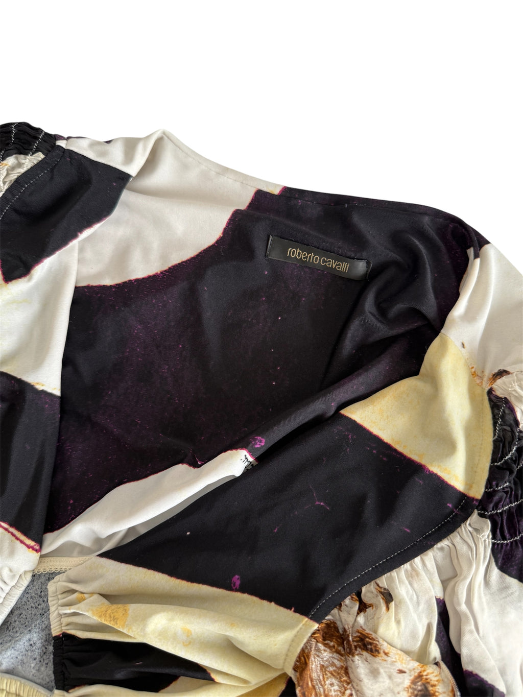 Roberto Cavalli SS 2007 top silk sleeves volant
