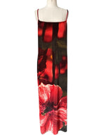 Roberto Cavalli FW 1999 long dress floral print velvet