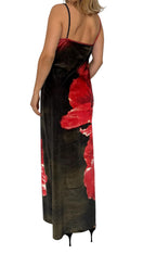 Roberto Cavalli FW 1999 long dress floral print velvet
