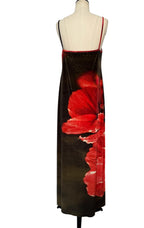 Roberto Cavalli FW 1999 long dress floral print velvet