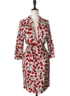 Dolce & Gabbana FW 1996 Runway silk set cherry print