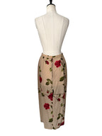 Dolce & Gabbana SS 1997 beige silk rose print set