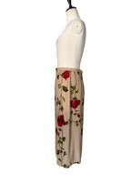 Dolce & Gabbana SS 1997 beige silk rose print set