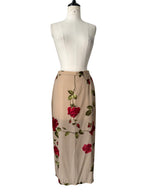Dolce & Gabbana SS 1997 beige silk rose print set