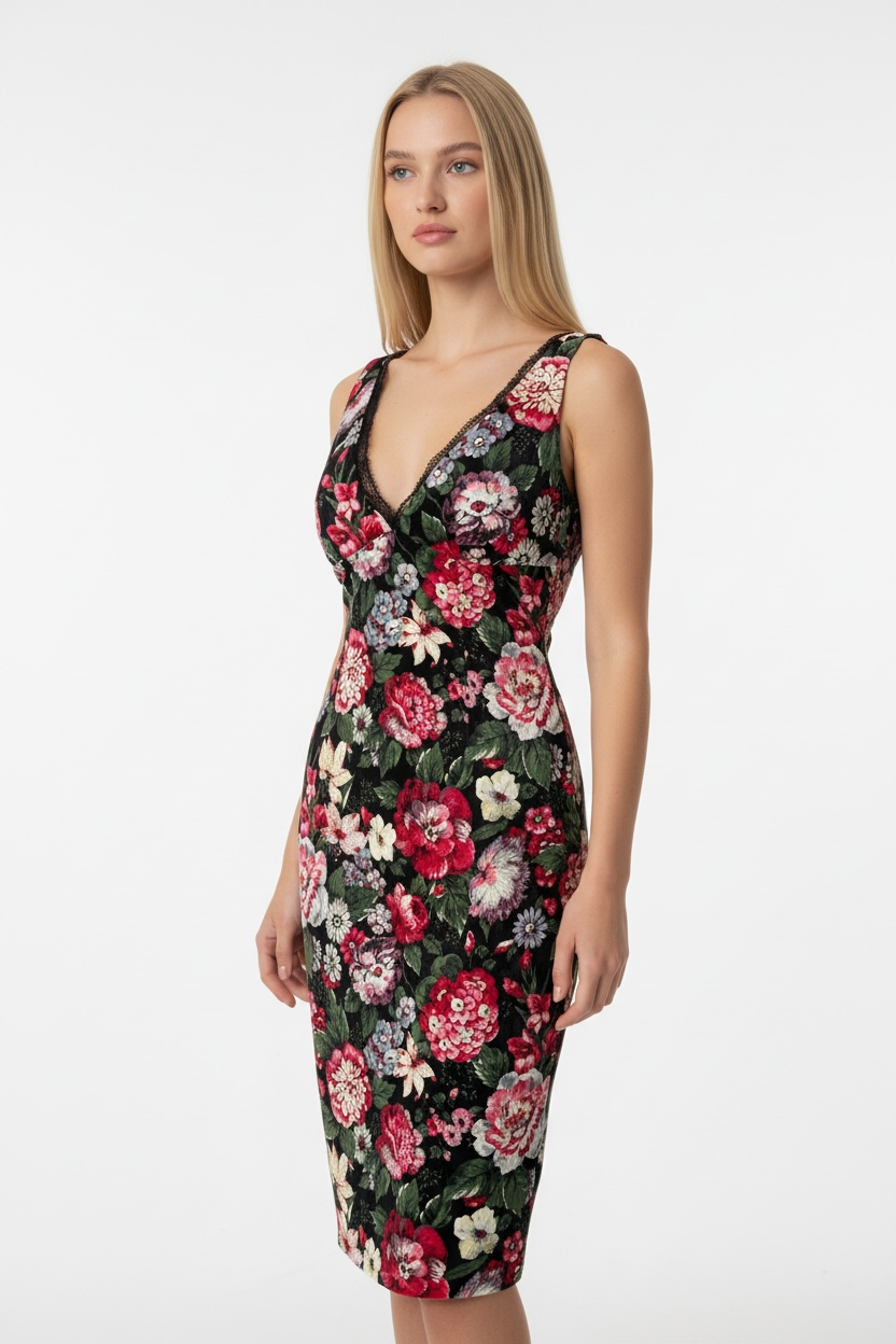 D&g floral print dress multicolor early 2000s