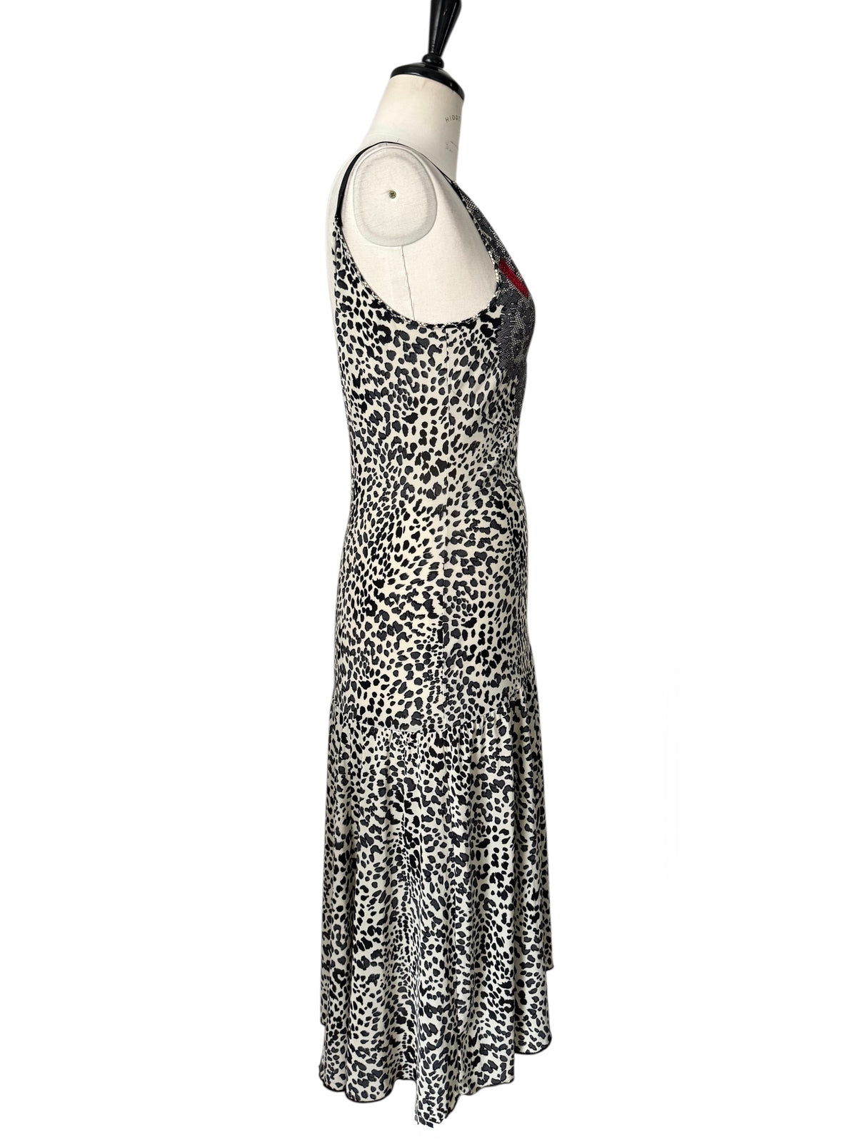 Blumarine early 2000s midi dress animalier print