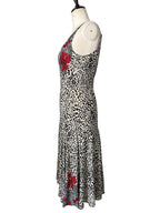 Blumarine early 2000s midi dress animalier print