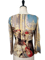 Roberto Cavalli SS 2003 baroque print top