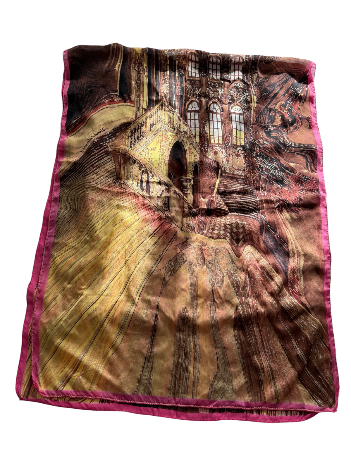 Roberto Cavalli SS 2003 Runway baroque museum print stole