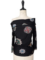 Jewel button top Roberto Cavalli FW 2002