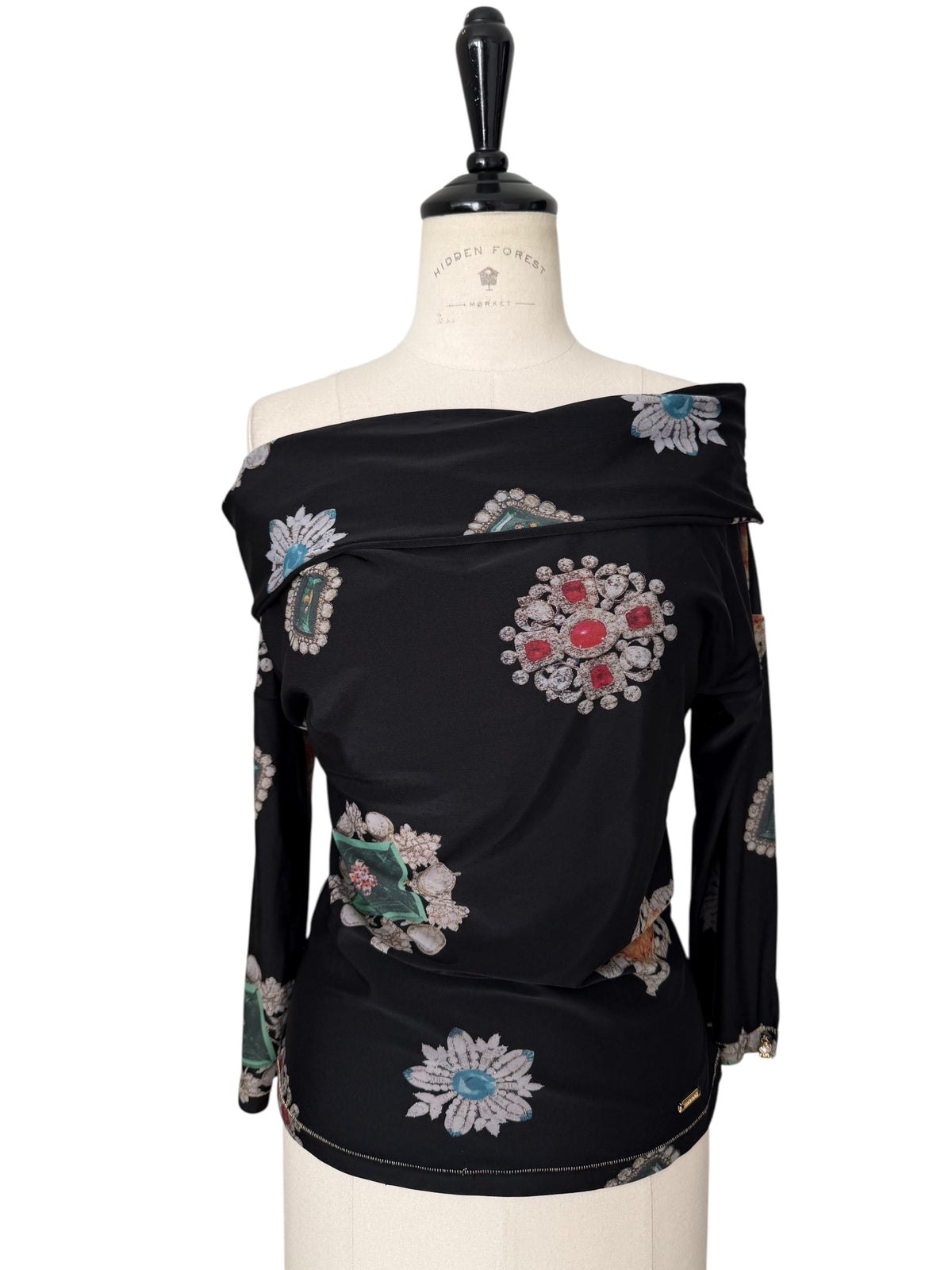 Jewel button top Roberto Cavalli FW 2002