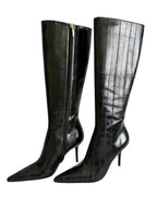 Dolce & Gabbana eel leather dark green color 2000s