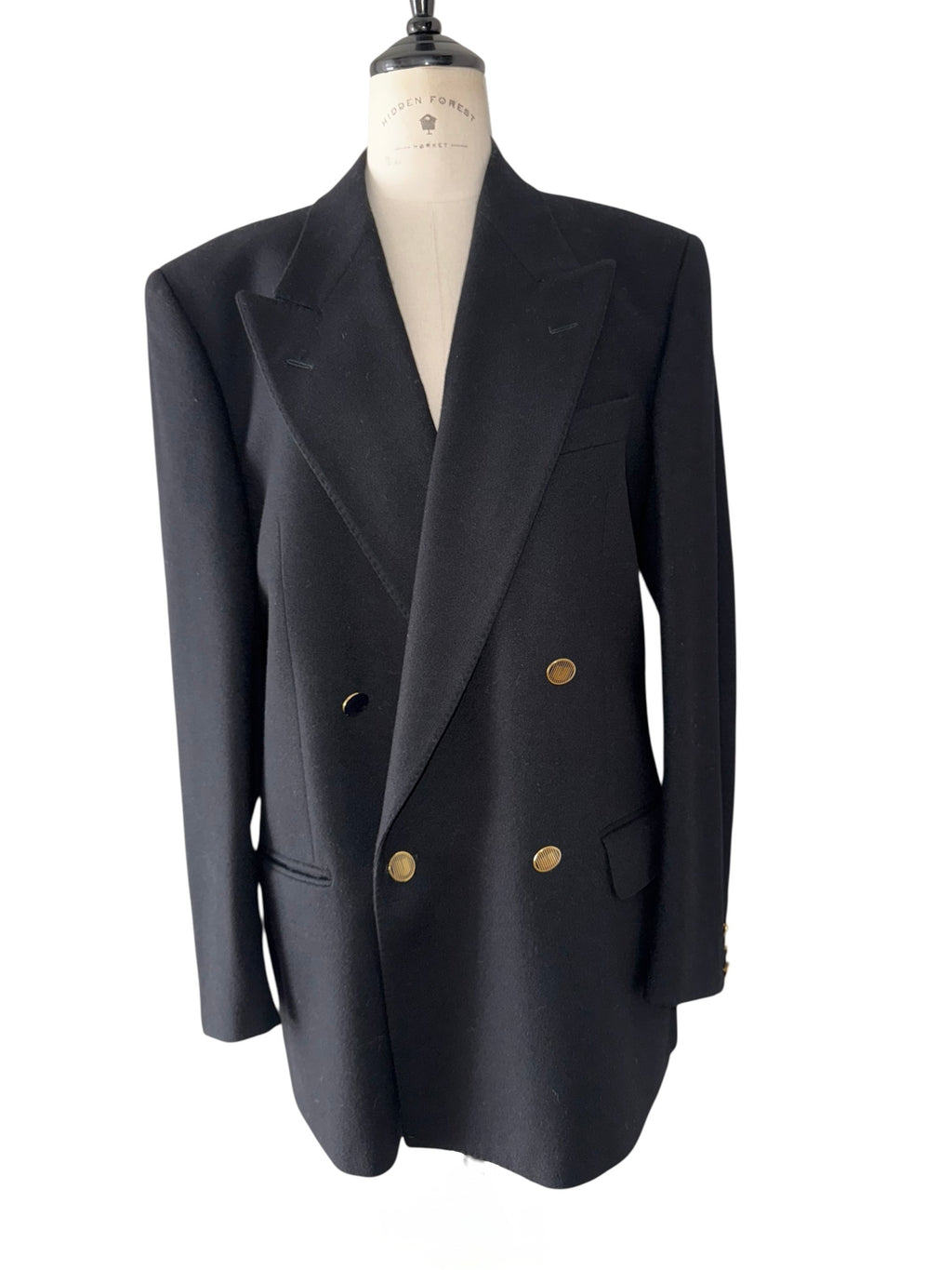Ungaro black wool 90s blazer men oversize
