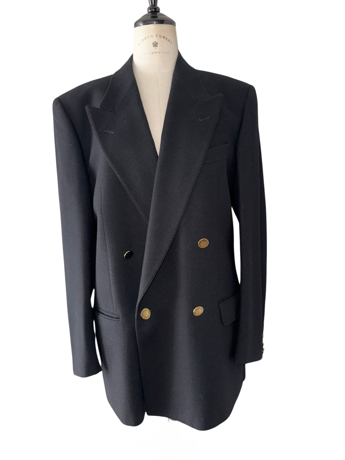 Ungaro black wool 90s blazer men oversize