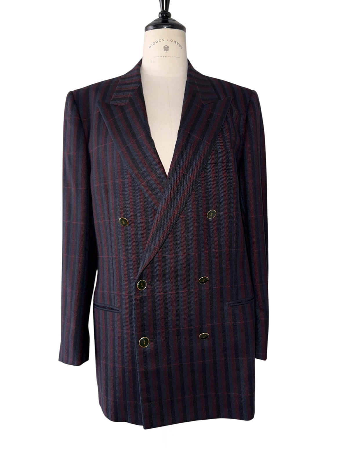 Yves Saint Laurent 90s multicolor wool blazer 