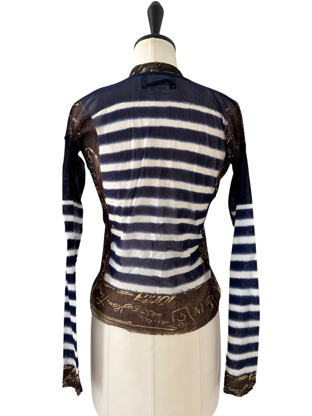 Jean Paul Gaultier top cardigan SS 2001 graffiti
