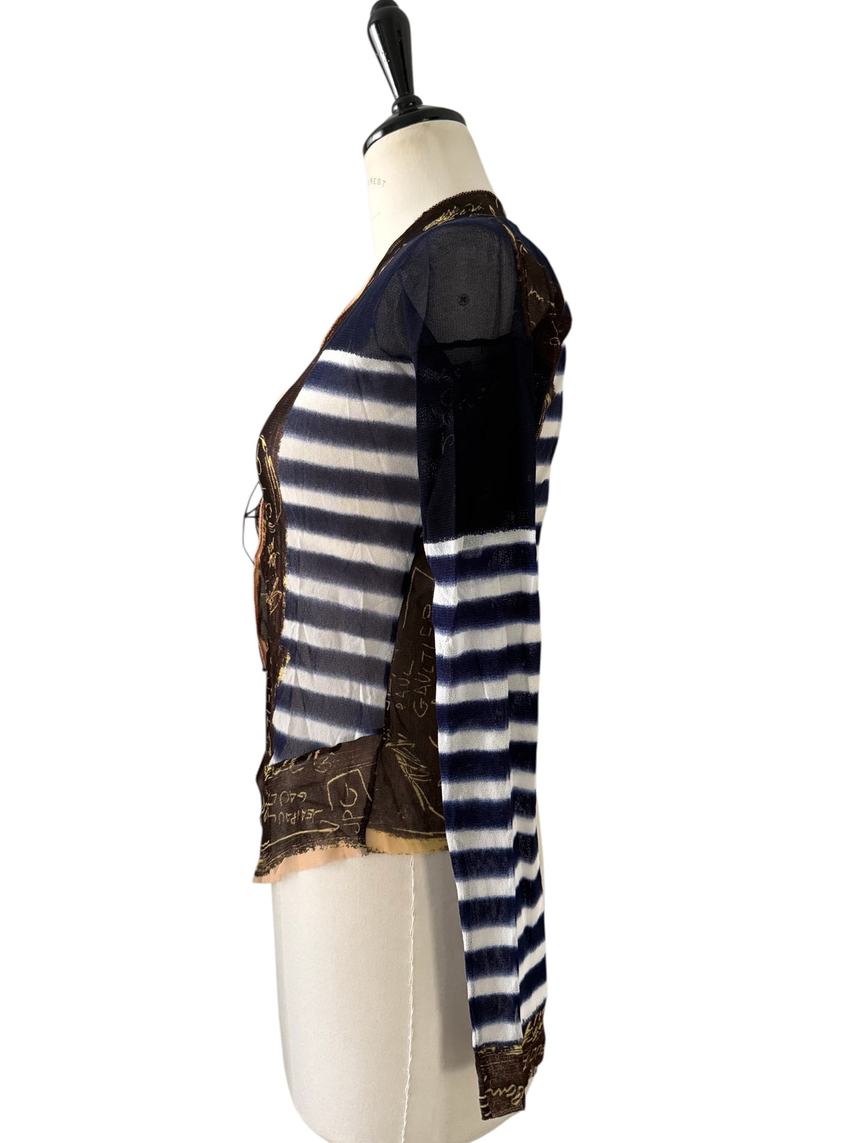 Jean Paul Gaultier top cardigan SS 2001 graffiti