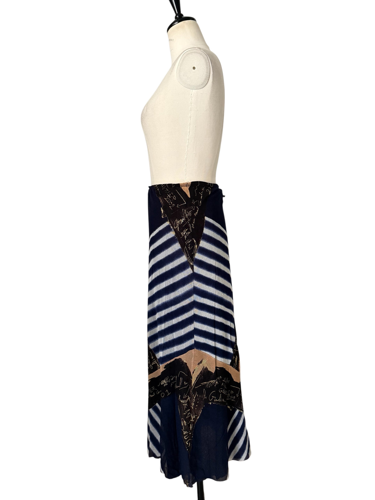 Jean Paul Gaultier SS 2001 long skirt graffiti