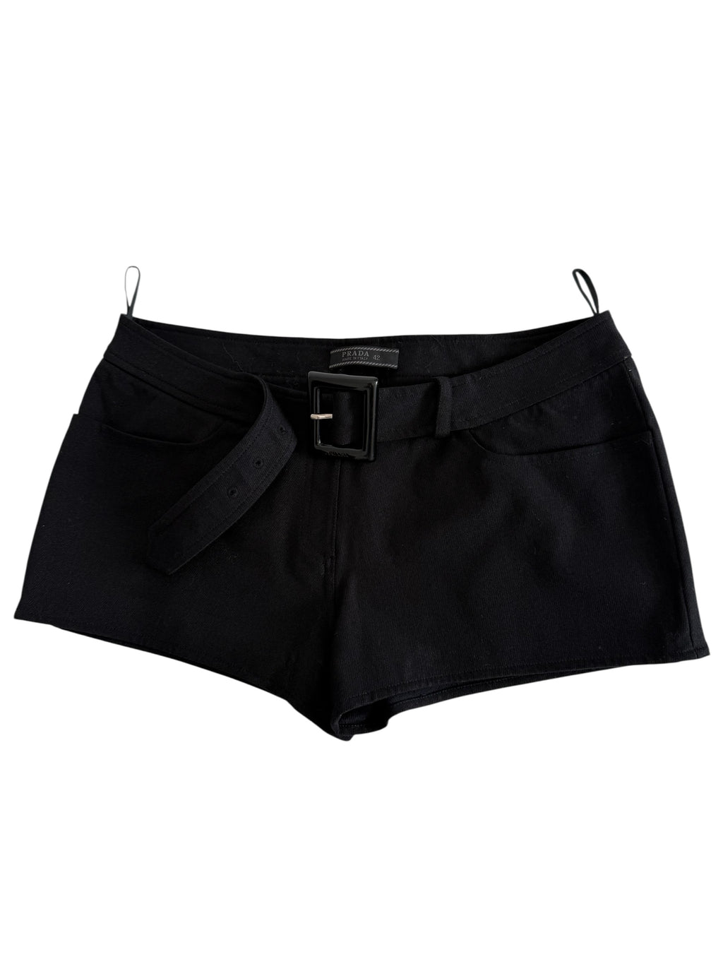 Prada early 2000s hot pants black shorts