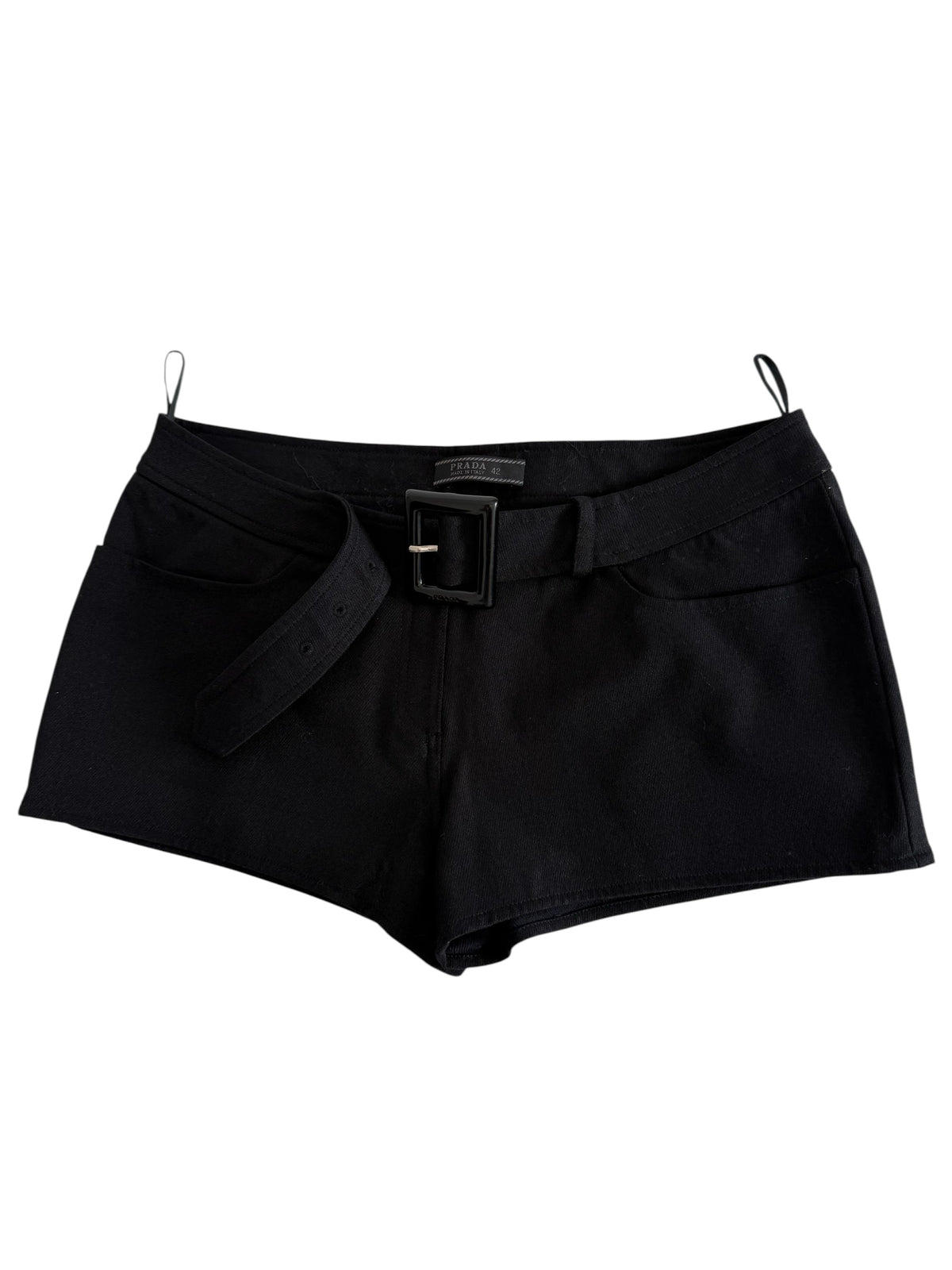 Prada early 2000s hot pants black shorts
