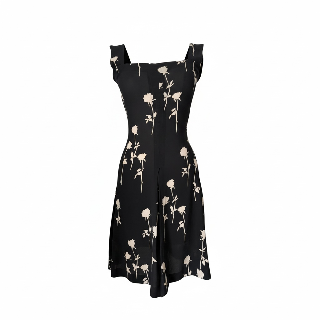 Dolce & Gabbana SS 2002 silk rose dress