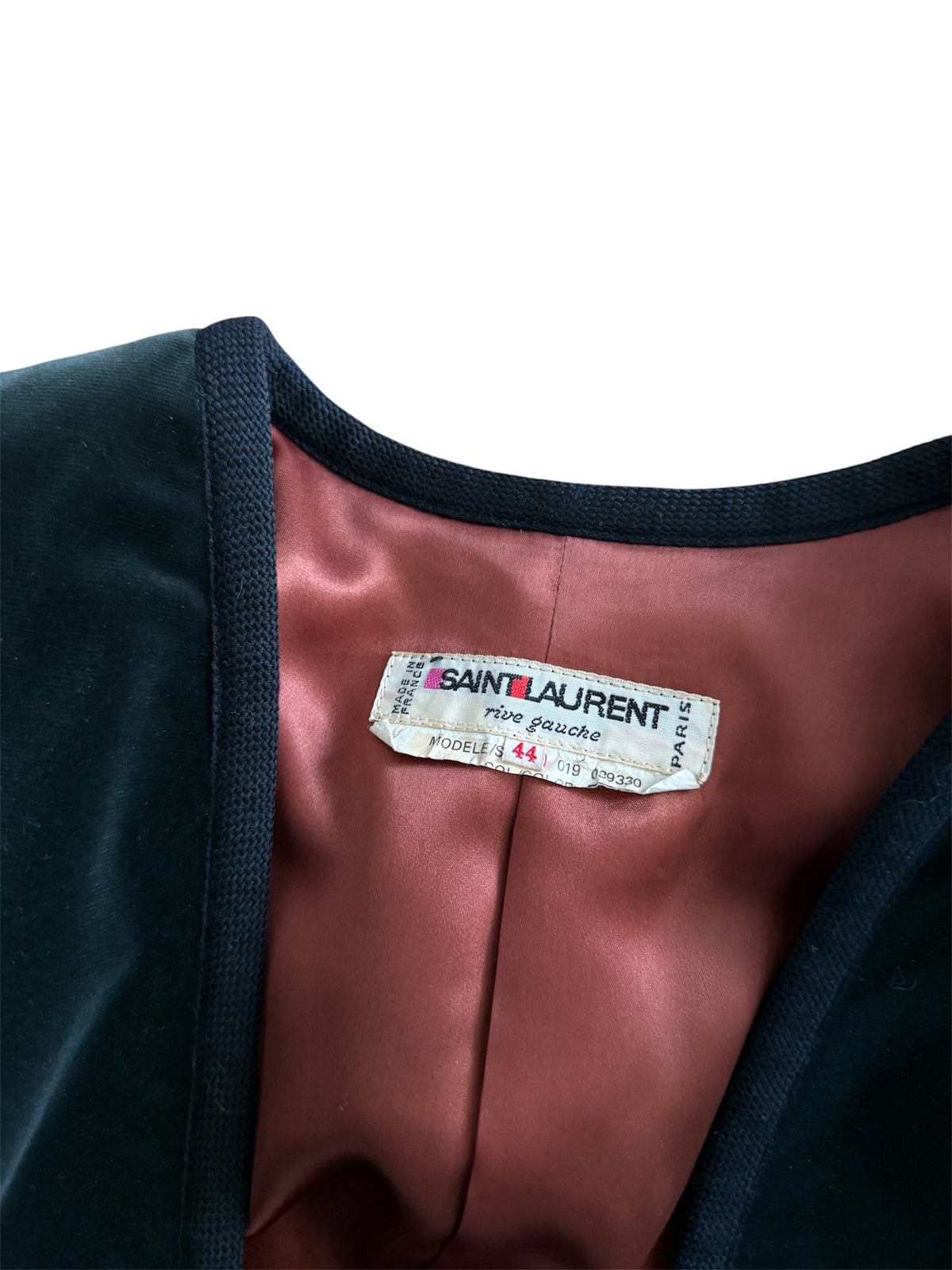 Saint Laurent Fw 1979 velvet jacket