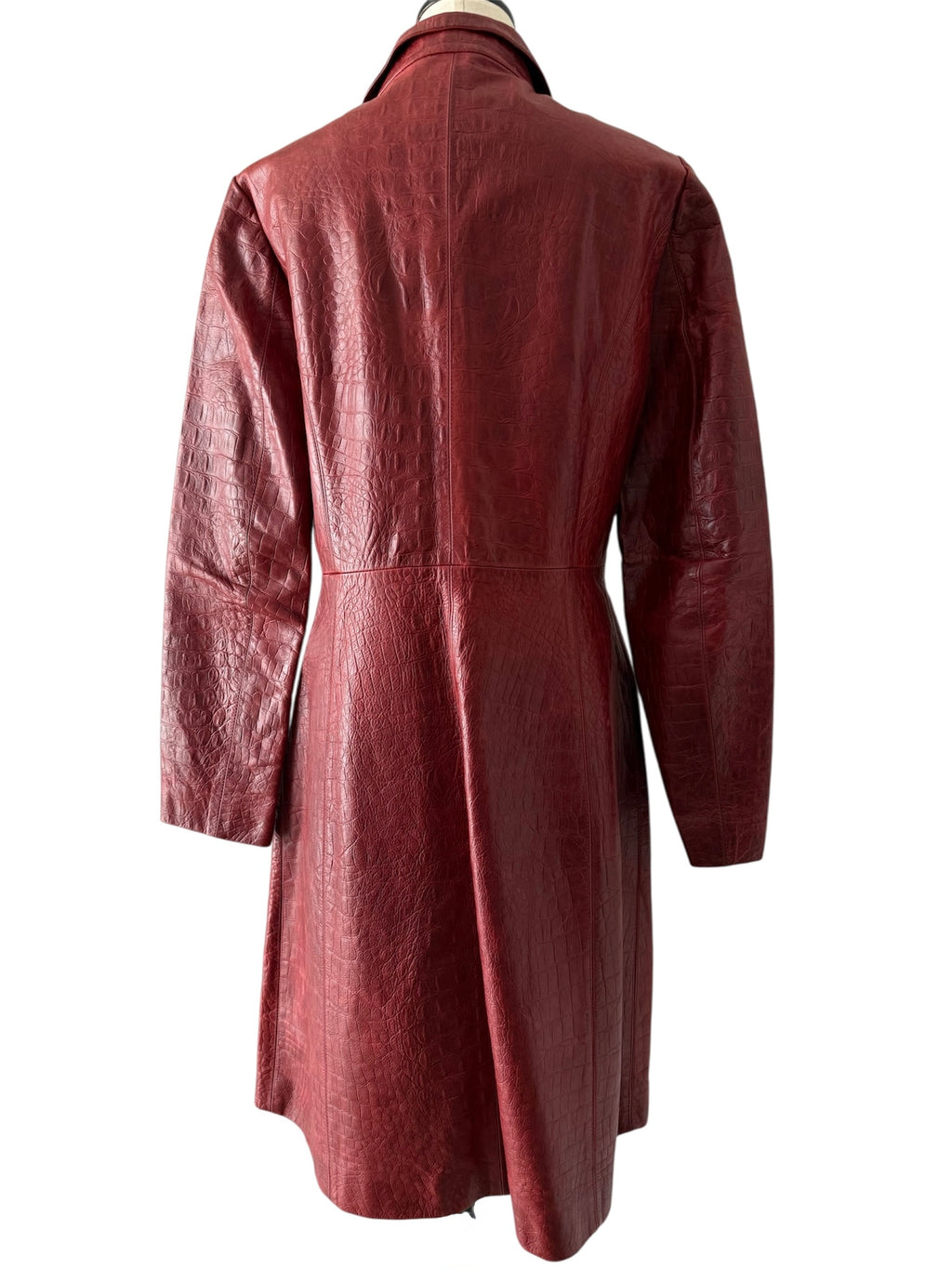 Roberto Cavalli FW 2000 Runway red cocco coat