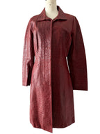 Roberto Cavalli FW 2000 Runway red cocco coat