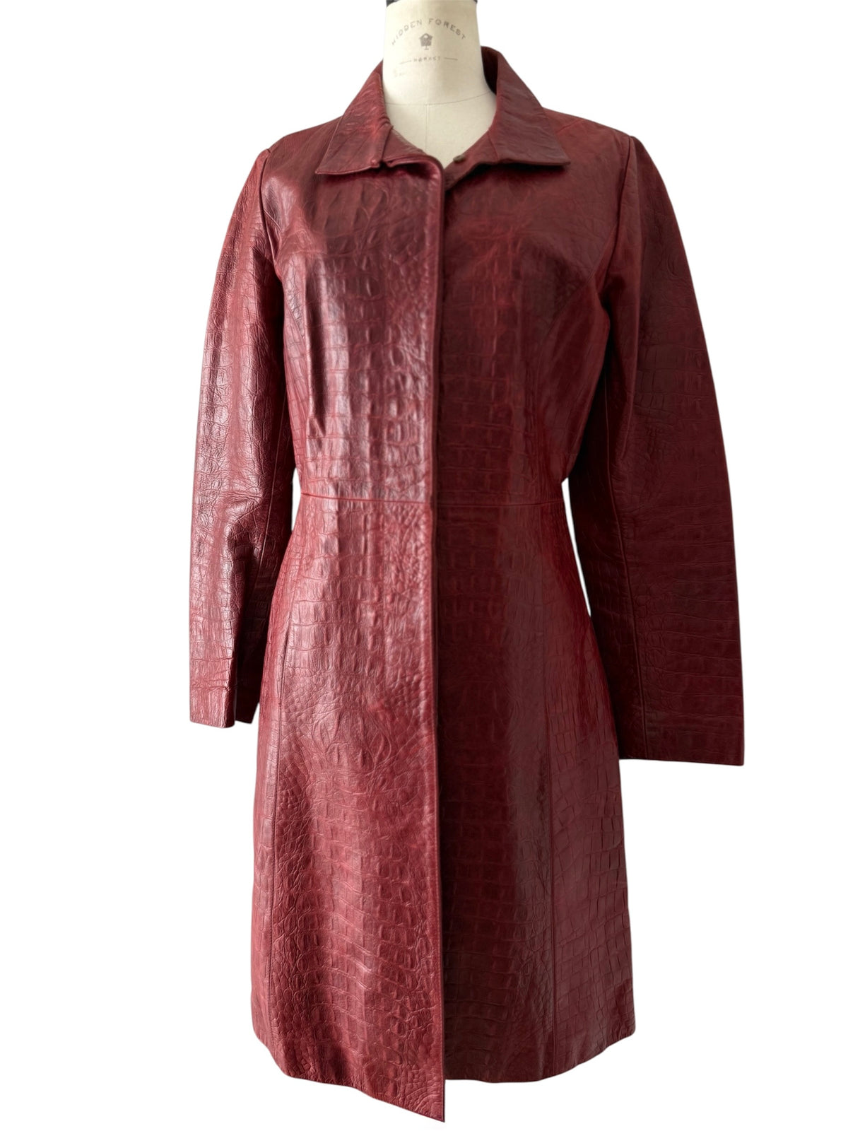 Roberto Cavalli FW 2000 Runway red cocco coat