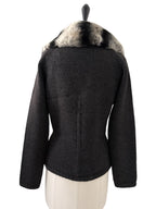 Blumarine FW 2003 cardigan wool fur collar