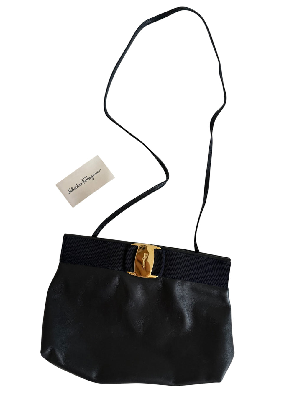 Ferragamo blue shoulder bag 90s