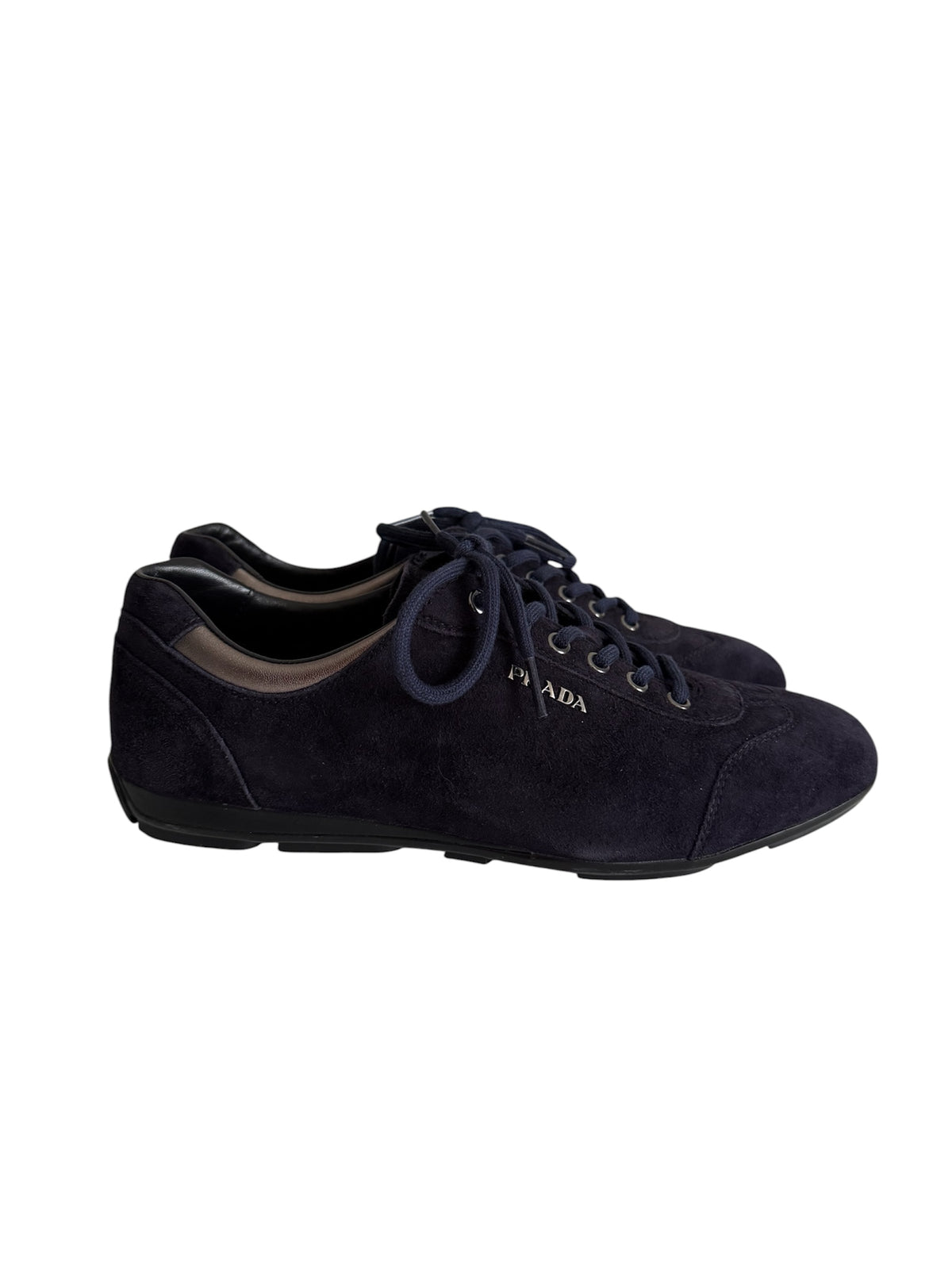 Prada navy suede sneakers vintage