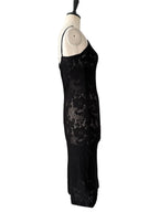 D&g SS 1995 Virgin Mary black lace midi dress
