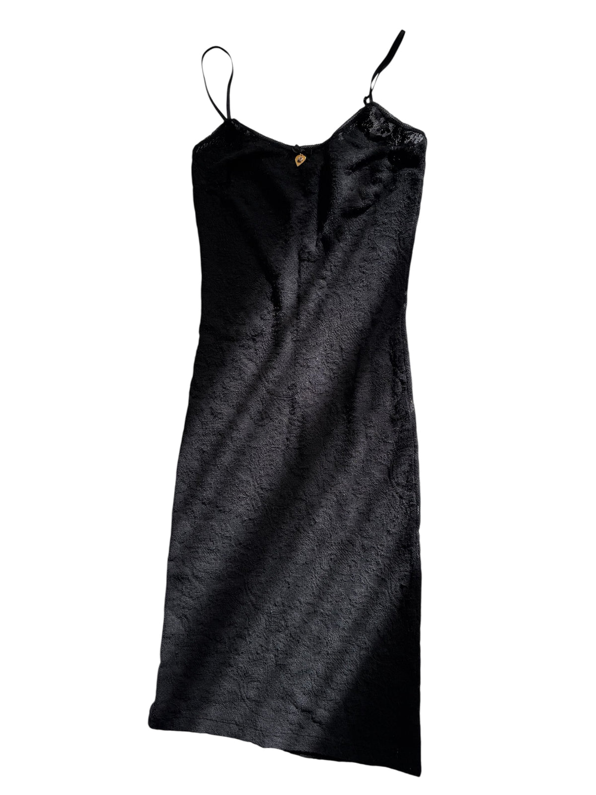 D&g SS 1995 Virgin Mary black lace midi dress