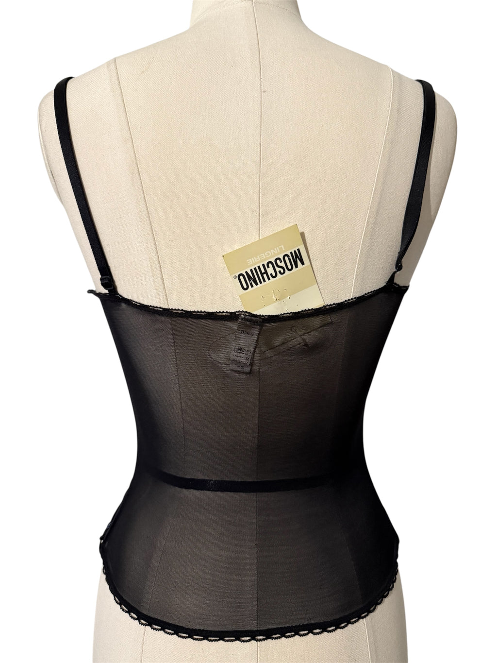 Moschino lingerie bust top embroidered