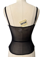 Moschino lingerie bust top embroidered