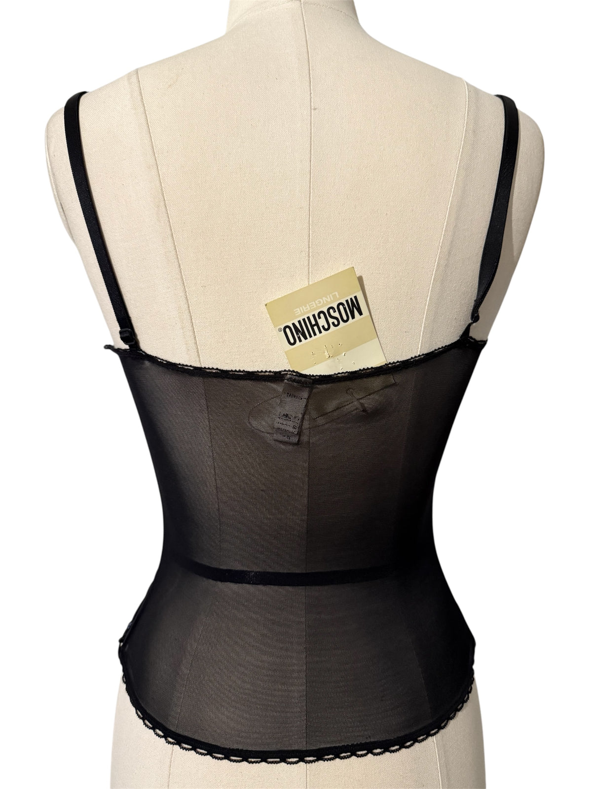 Moschino lingerie bust top embroidered