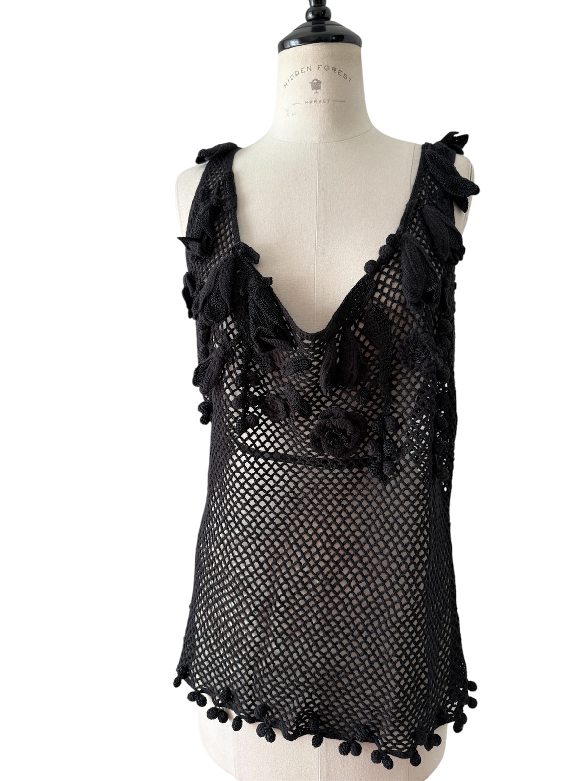 Moschino Cheap and Chic top crochet vintage