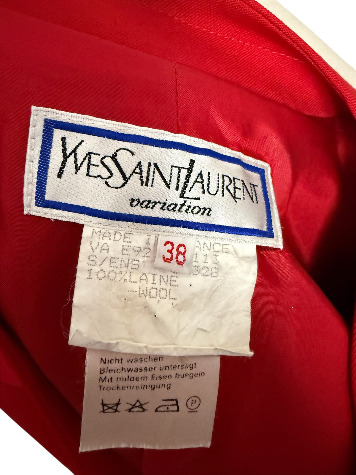 Yves Saint Laurent red blazer 90s