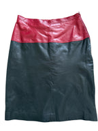 Saint laurent FW 1983 leather skirt two-colour