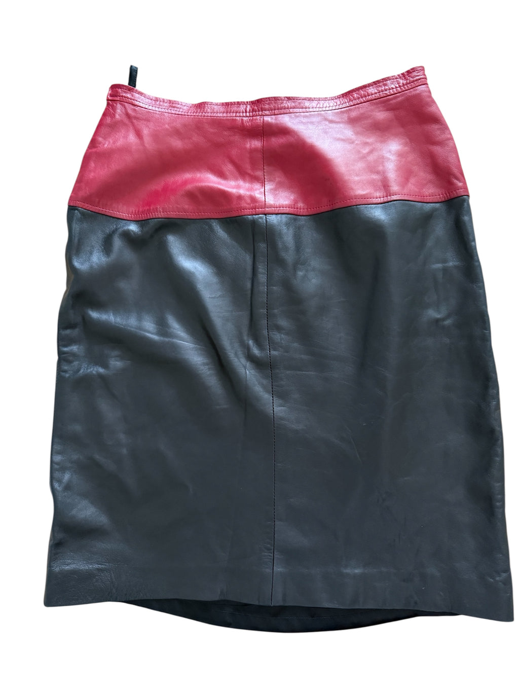 Saint laurent FW 1983 leather skirt two-colour