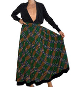 Saint Laurent 1970 1980 long wool skirt