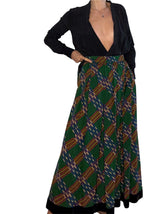 Saint Laurent 1970 1980 long wool skirt