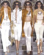 Roberto Cavalli SS 2004 Runway capri beige pants