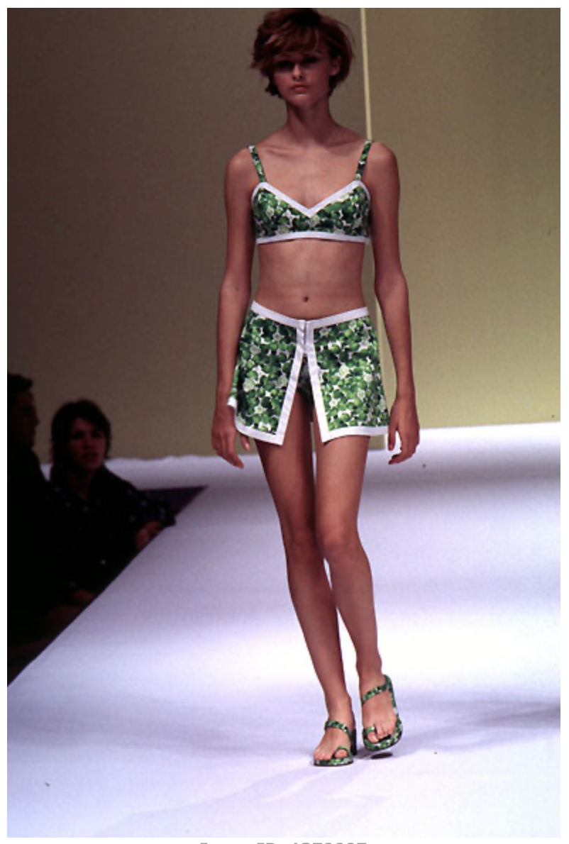 Iceberg SS 1996 Runway lime summer shirt