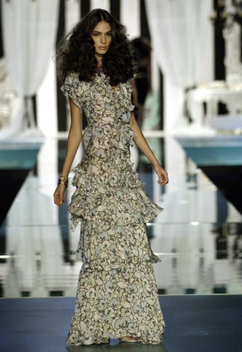 Roberto Cavalli SS 2006 floral dress knee-length vintage